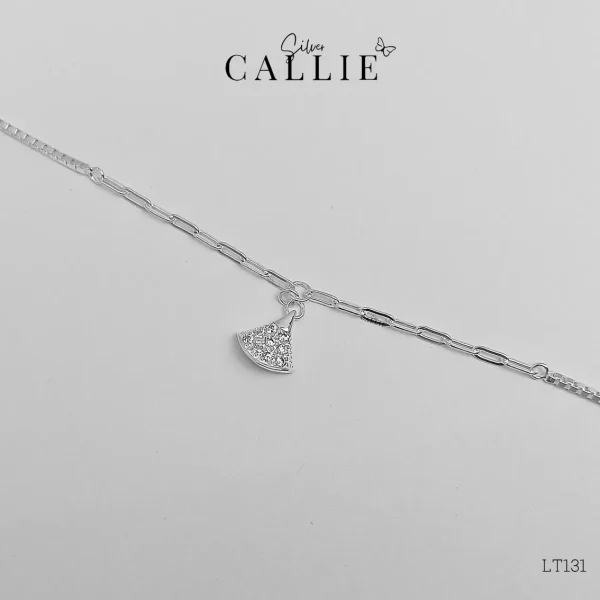 LT131 - Lắc tay bạc Callie Silver đuôi cá đính đá