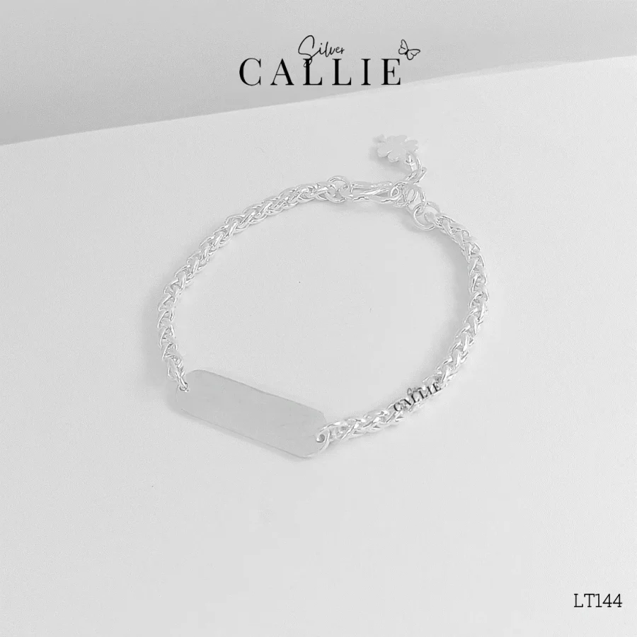 LT144 - Lắc tay bạc Callie Silver dây vẩy rồng kèm charm