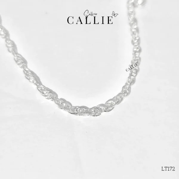 LT172 - Lắc tay bạc Callie Silver dây móc 3li
