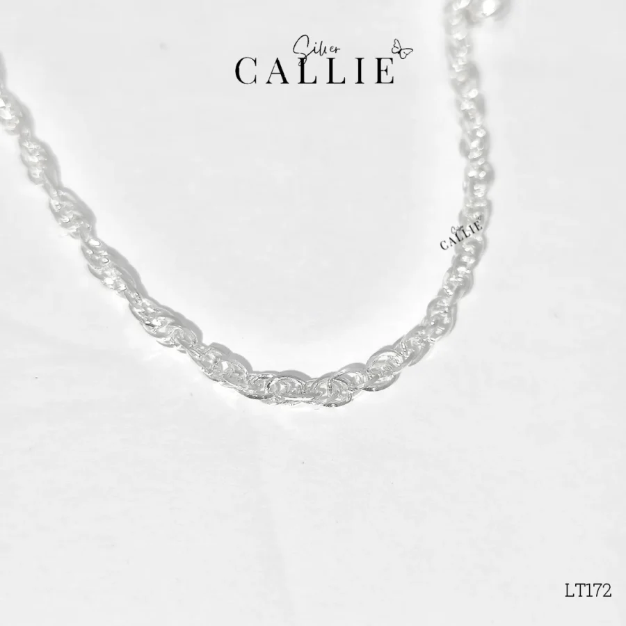 LT172 - Lắc tay bạc Callie Silver dây móc 3li