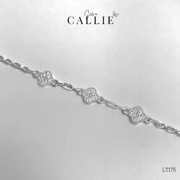 LT175 - Lắc tay bạc Callie Silver cỏ 4 lá