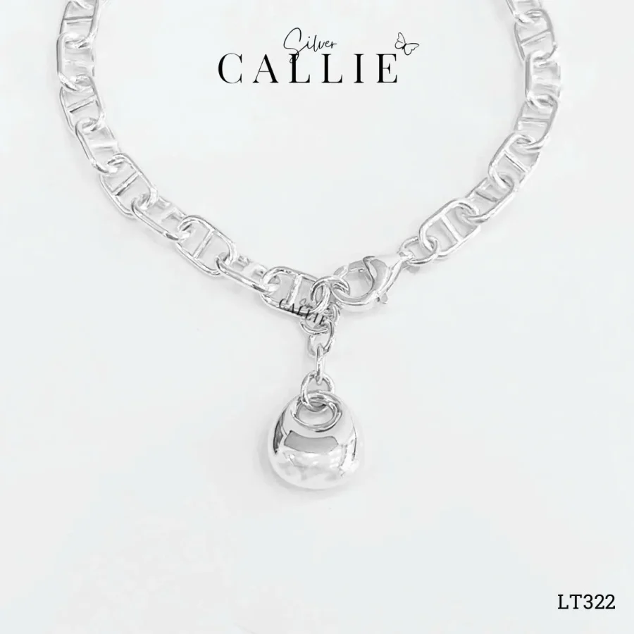 LT322 - Lắc Tay Bạc Thiết Kế Callie Silver Lục Lạc