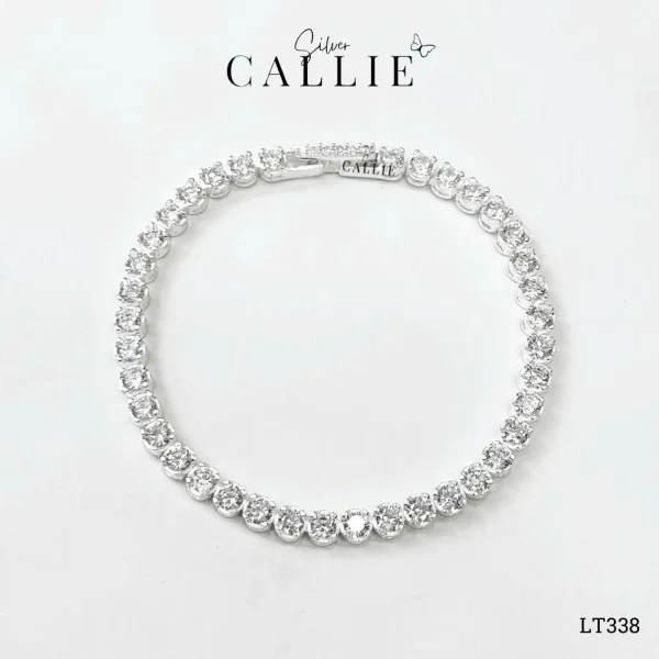 LT338 - Lắc tay bạc Callie Silver xi kim tennis full đá 3li