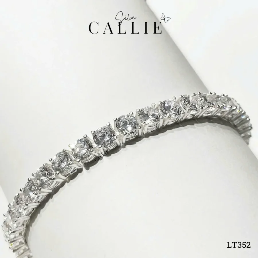 LT352 - Lắc tay bạc Callie Silver tennis full đá 5li