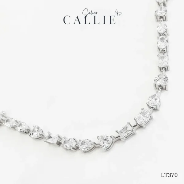 LT370 - Lắc Tay Bạc Callie Silver Cô Dâu MixCut