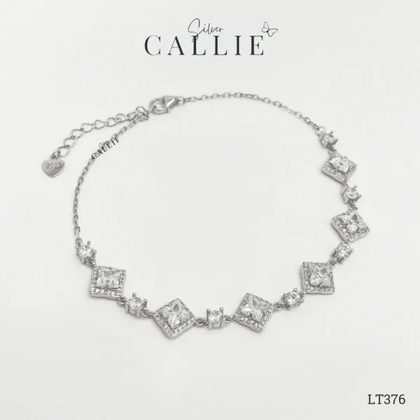 LT376 - Lắc tay bạc Callie Silver hình thoi Cô Dâu