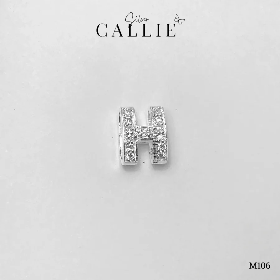 M106 - Mặt Dây Bạc Thiết Kế Callie Silver Chữ H