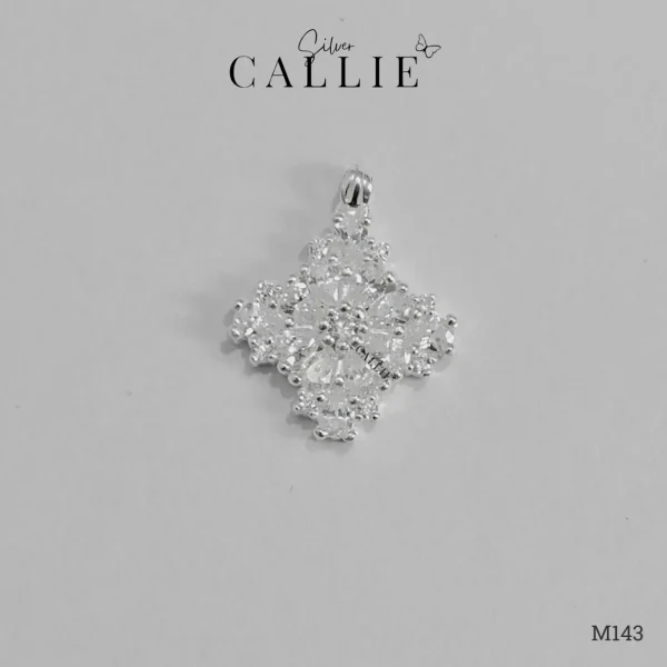 M143 - Mặt Dây Thiết Kế Callie Silver Hoa Tuyết