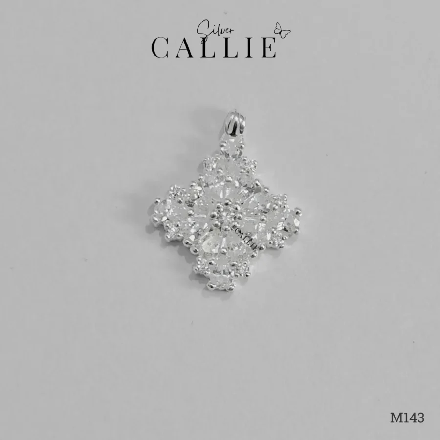 M143 - Mặt Dây Thiết Kế Callie Silver Hoa Tuyết