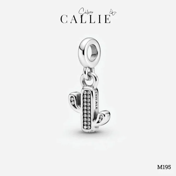 M195 - Mặt dây Callie Silver xi kim xương rồng