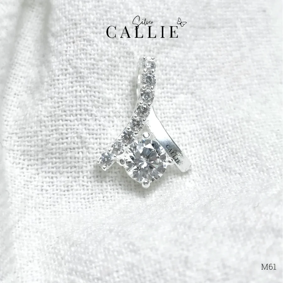M61 - Mặt dây bạc Callie Silver 1 viên đá