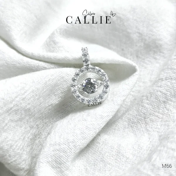 M66 - Mặt dây chuyền bạc Callie Silver đính đá tòn ten