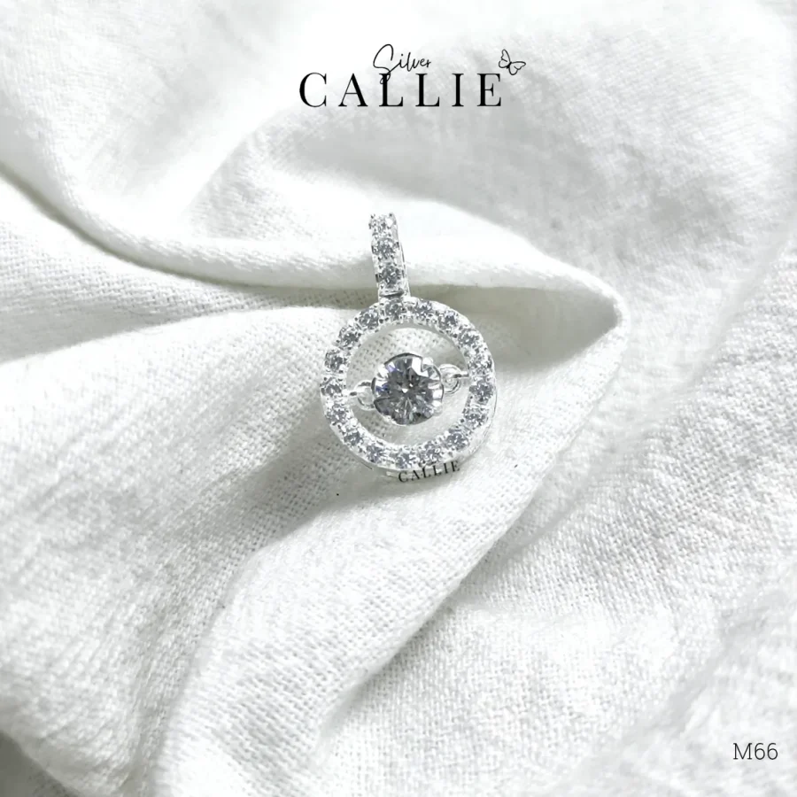 M66 - Mặt dây chuyền bạc Callie Silver đính đá tòn ten