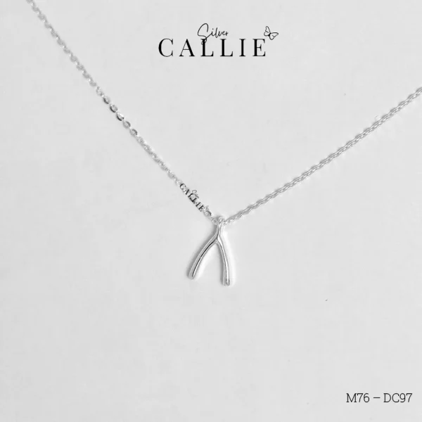 M76 - Mặt dây chuyền Callie Silver mặt cây trơn