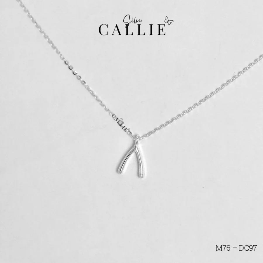 M76 - Mặt dây chuyền Callie Silver mặt cây trơn
