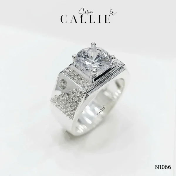 N1066 - Nhẫn Bạc Nam Callie Silver Xi Kim