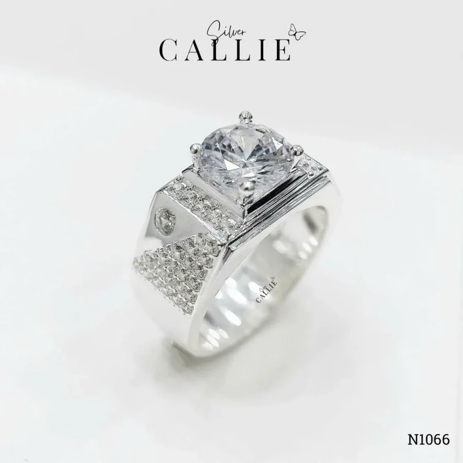 N1066 - Nhẫn Bạc Nam Callie Silver Xi Kim