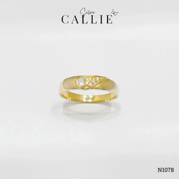 N1078 - Nhẫn Bạc Thiết Kế Callie Silver Nửa Trái Tim