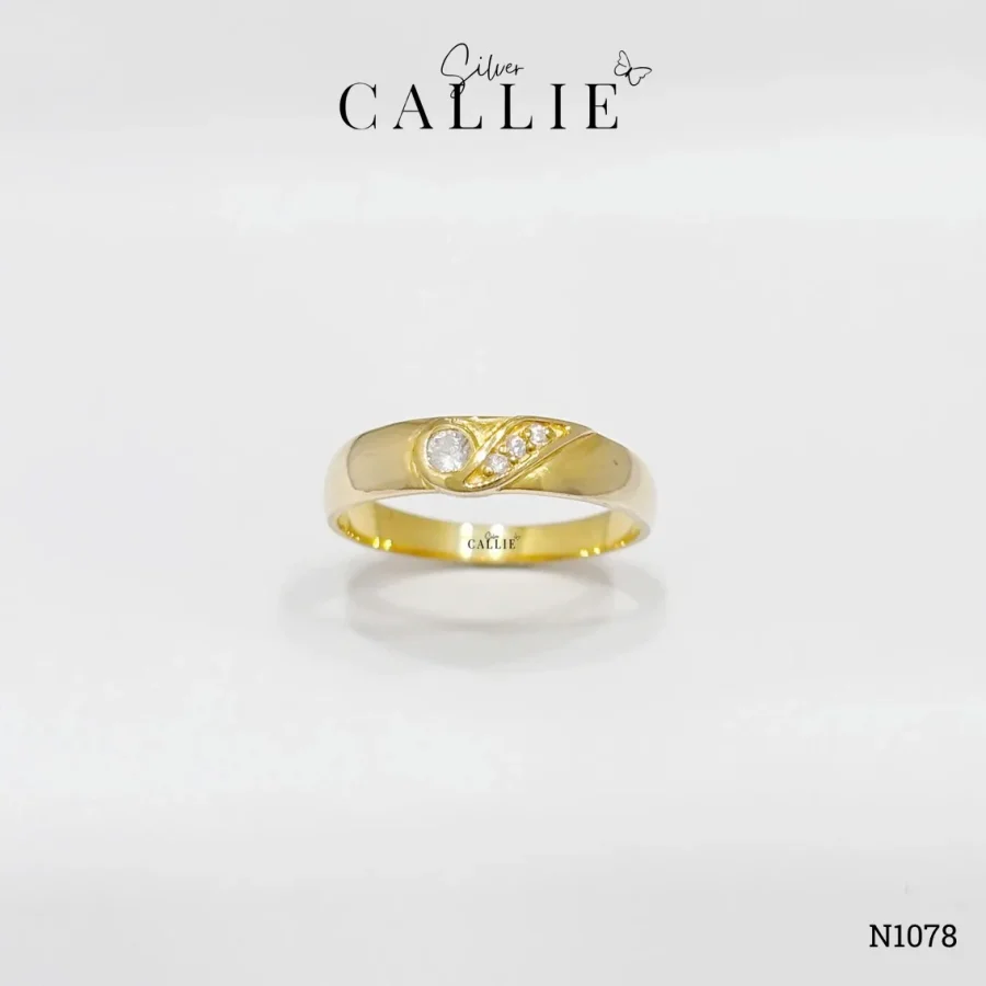 N1078 - Nhẫn Bạc Thiết Kế Callie Silver Nửa Trái Tim