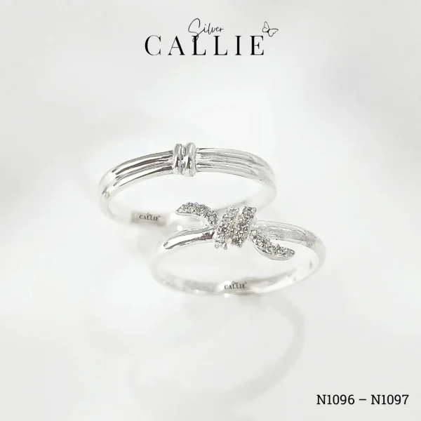 N1096 - N1097: Nhẫn Bạc Thiết Kế Callie Silver Infinity Twist