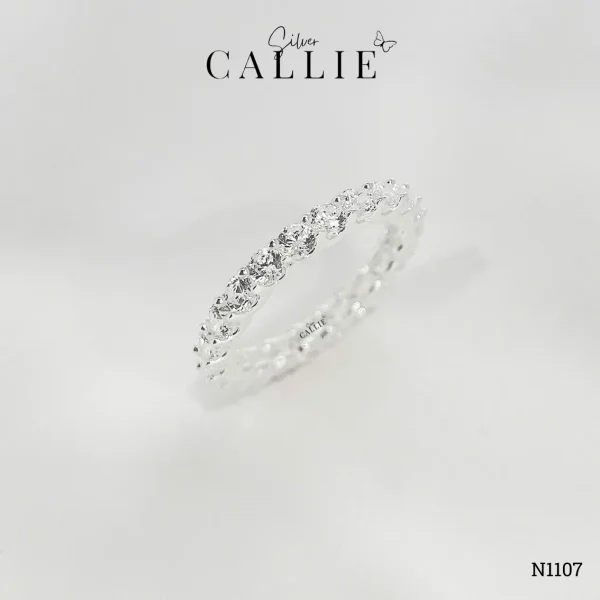 N1107 - Nhẫn bạc Callie Silver vòng tròn vĩnh cữu