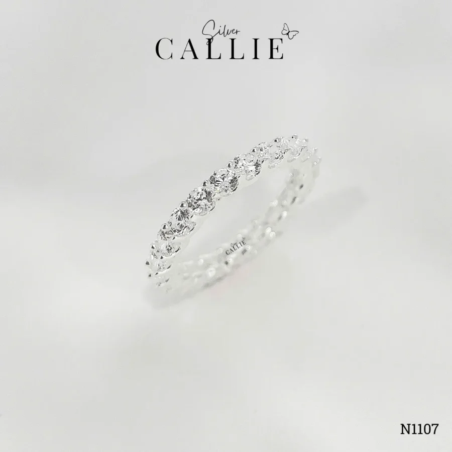 N1107 - Nhẫn bạc Callie Silver vòng tròn vĩnh cữu
