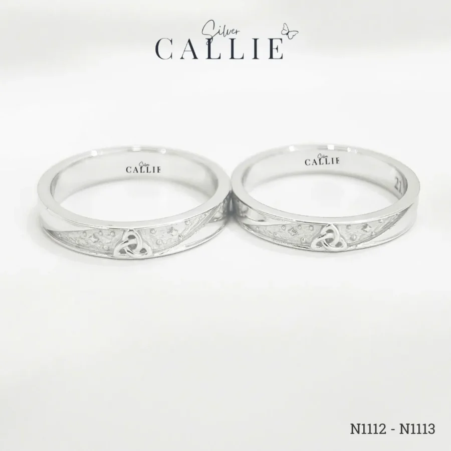 N1112 - N1113: Nhẫn Bạc Thiết Kế Callie Silver Trinity Edge