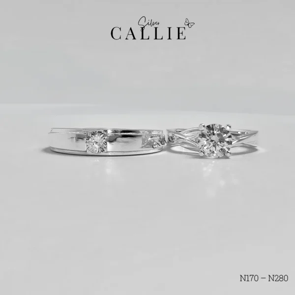 N170 - N280: Nhẫn bạc đôi Callie Silver thiết kế