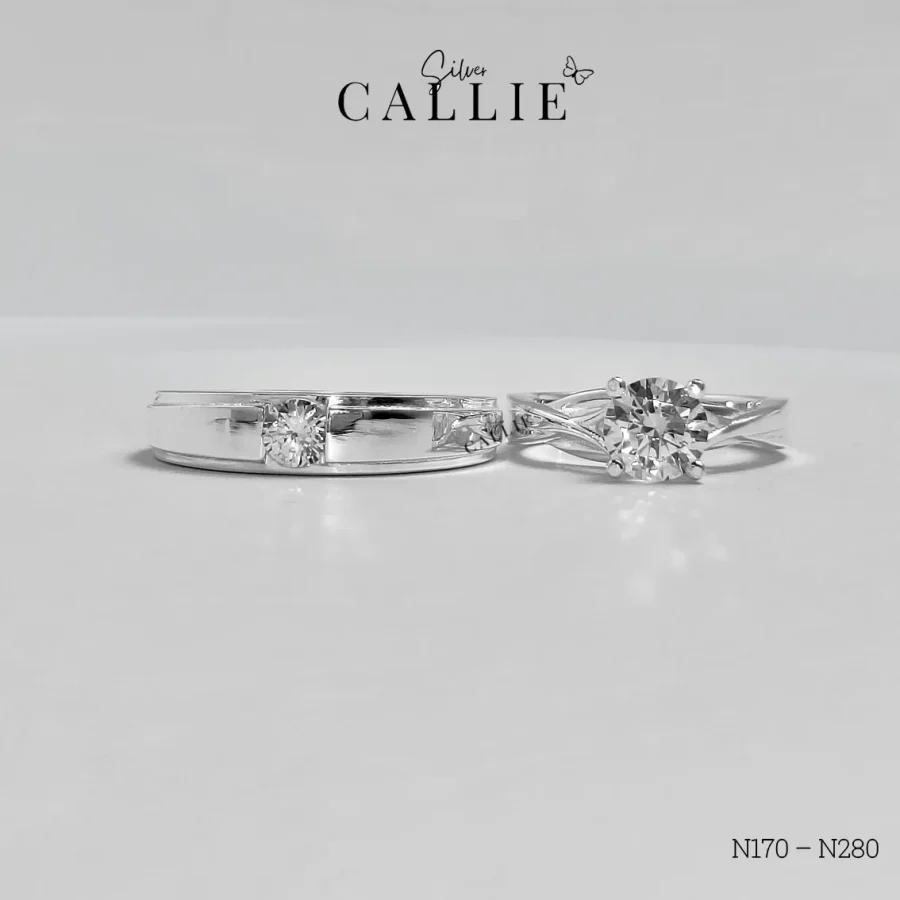 N170 - N280: Nhẫn bạc đôi Callie Silver thiết kế