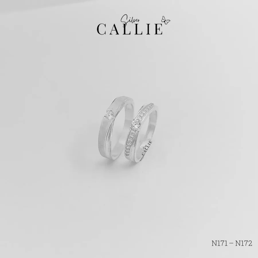 N171-N172 Nhẫn bạc đôi Callie Silver 