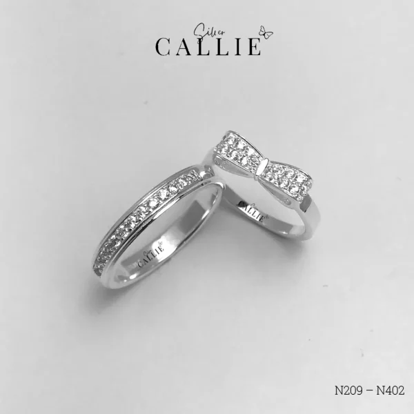 N209 -  N402: Nhẫn bạc đôi thiết kế Callie Silver