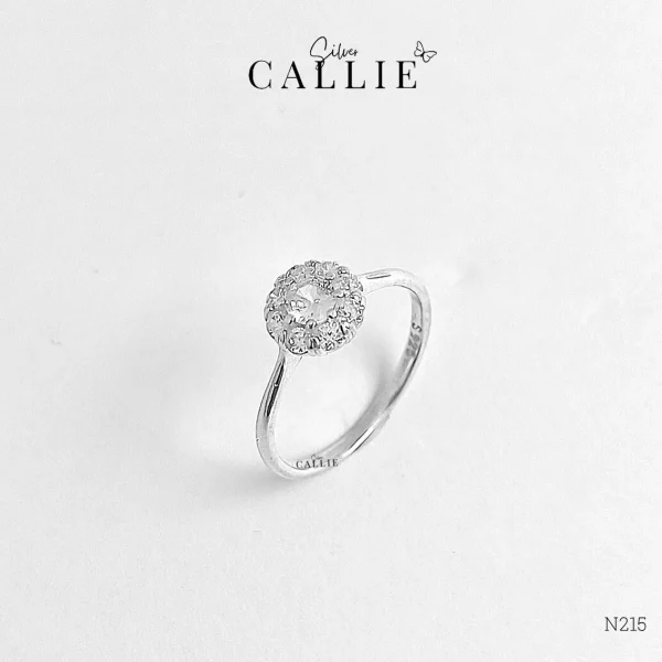 N215 - Nhẫn bạc Callie Silver hoa đính đá