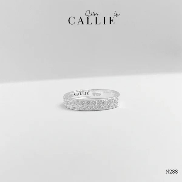 N288 - Nhẫn bạc Callie Silver 2 hàng đá