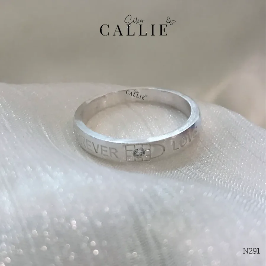 N291 - Nhẫn bạc thiết kế Callie Silver đính đá ổ khoá