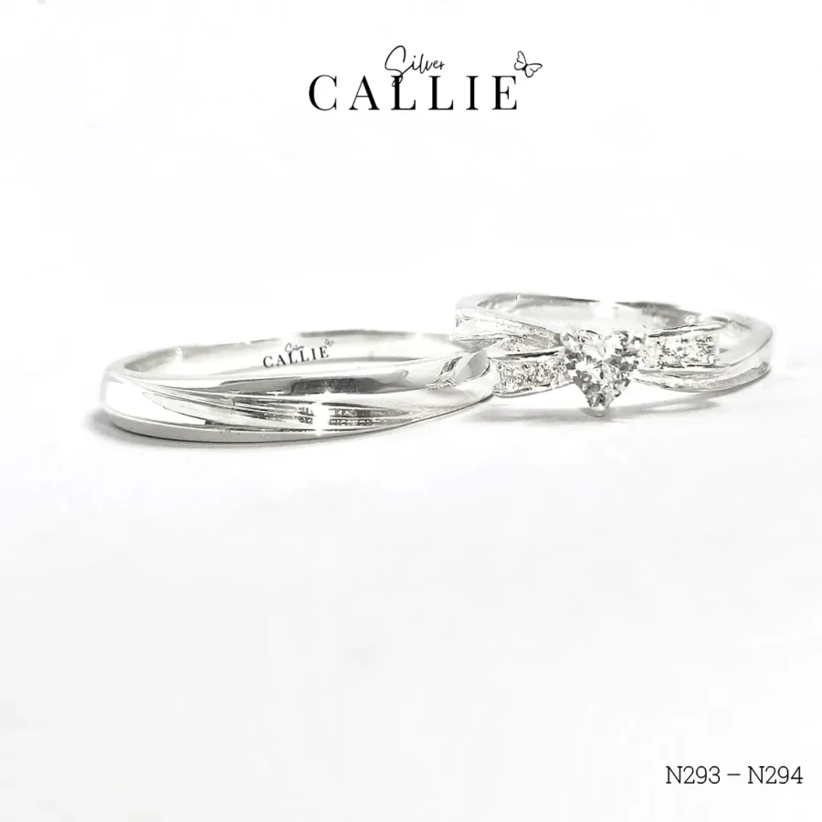 N293 - N294: Nhẫn bạc đôi thiết kế Callie Silver