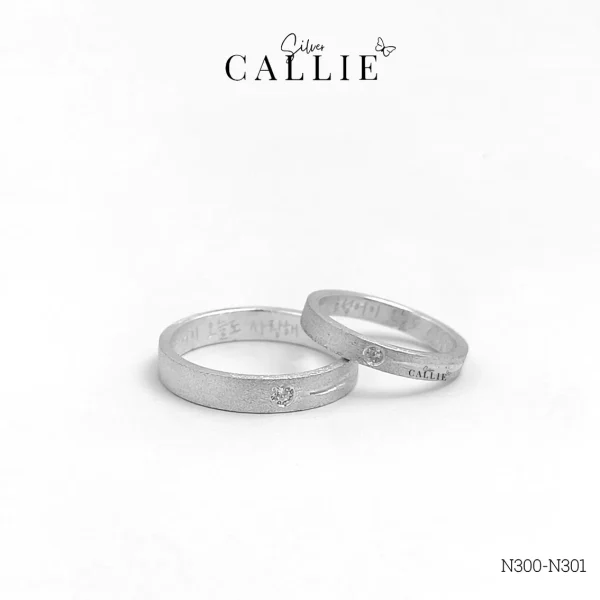 N300 - N301: Nhẫn bạc đôi thiết kế Callie Silver
