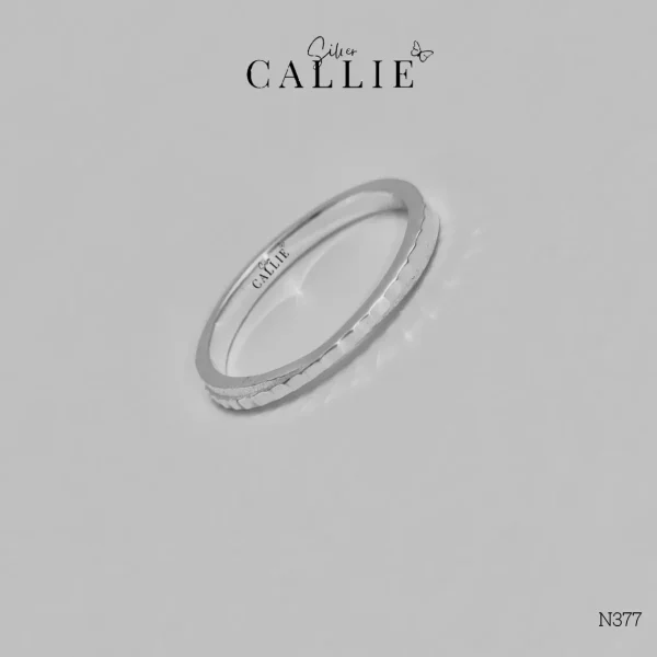 N377 - Nhẫn bạc đôi thiết kế Callie Silver