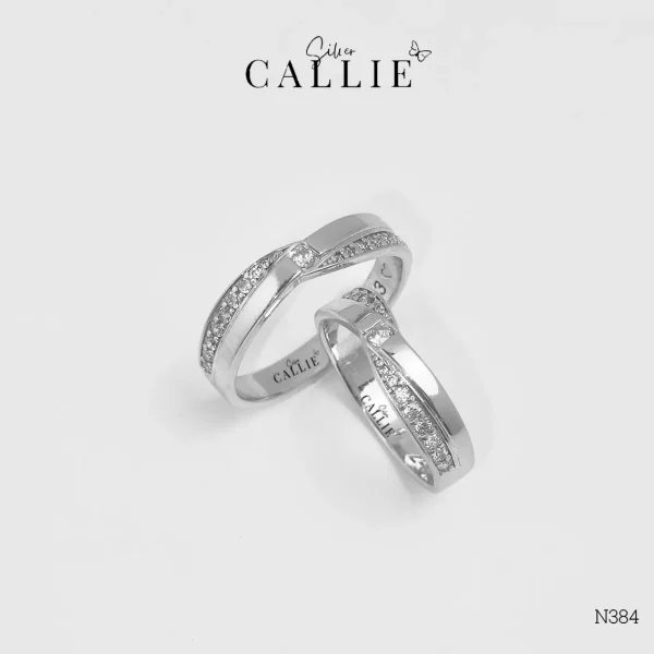 N384 - Nhẫn bạc thiết kế Callie Silver 1 viên chủ