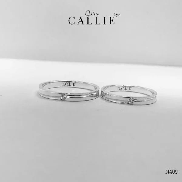 N409 - Nhẫn bạc thiết kế Callie Silver 1 viên chủ