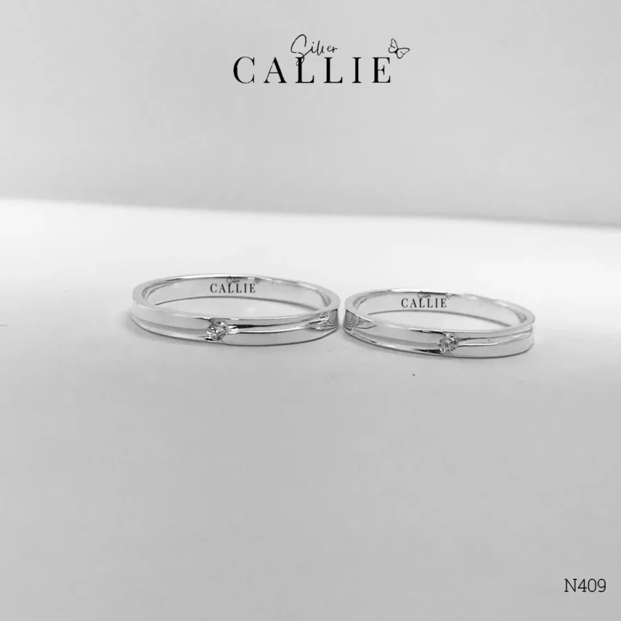 N409 - Nhẫn bạc thiết kế Callie Silver 1 viên chủ