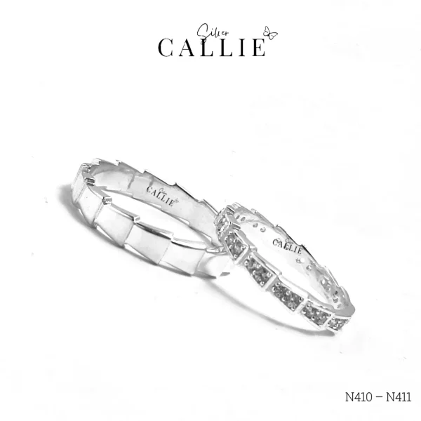 N410 - N411: Nhẫn bạc đôi thiết kế Callie Silver