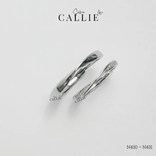 N430 - N431: Nhẫn bạc Callie Silver xoắn free size