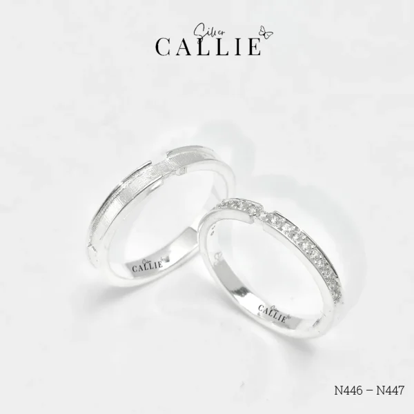 N446 - N447: Nhẫn bạc đôi thiết kế Callie Silver