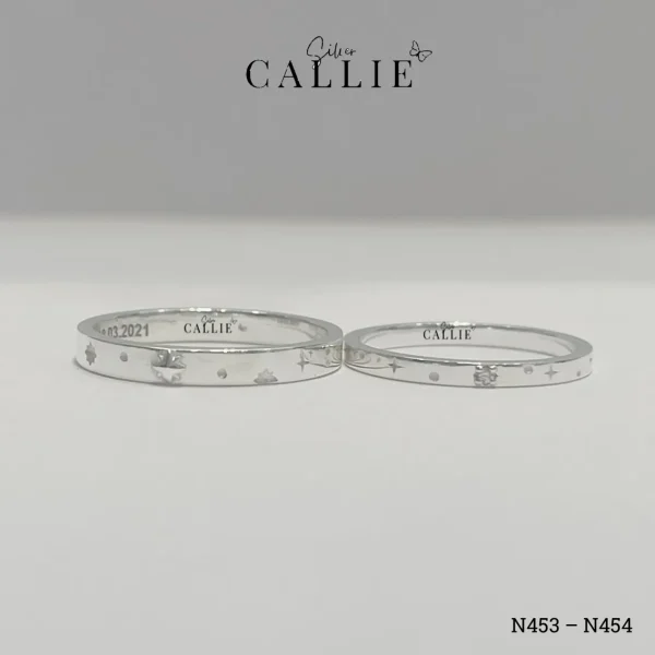 N453 - N454: Nhẫn bạc đôi thiết kế Callie Silver