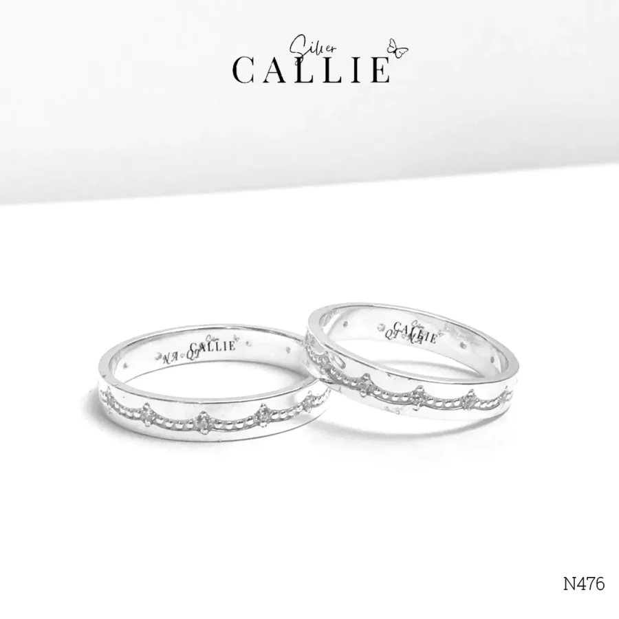 N476 - Nhẫn bạc thiết kế Callie Silver kiểu công chúa