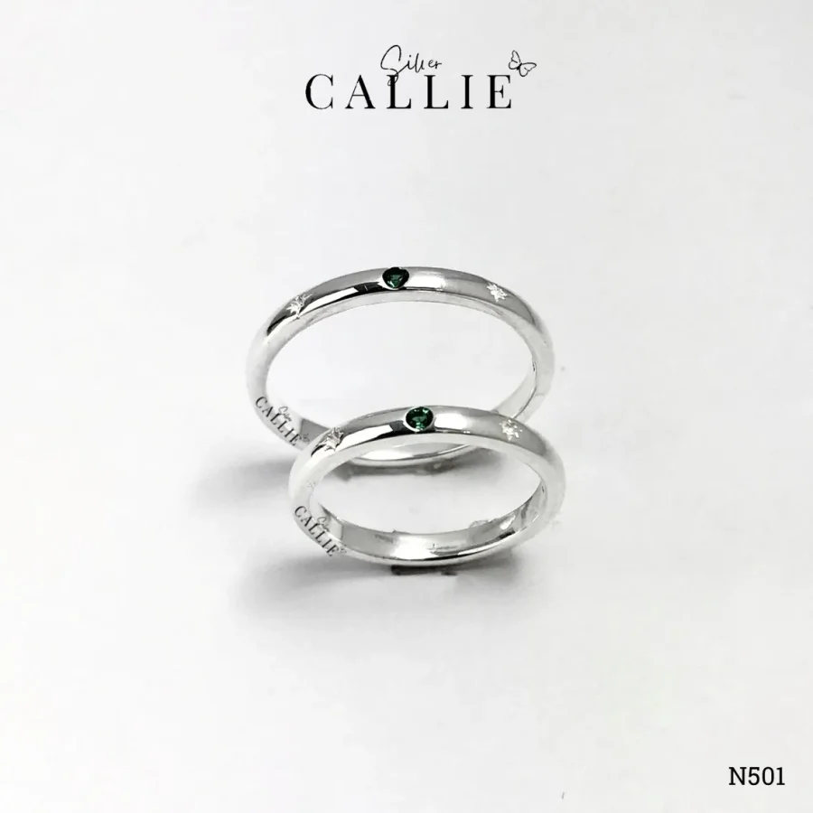 N501 - Nhẫn Bạc Thiết Kế Callie Silver Hoạ Tiết Sao Đính Đá