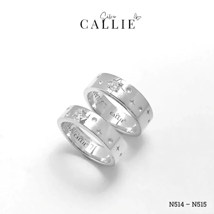 N514 - N515: Nhẫn Bạc Thiết Kế Callie Silver Ngân Hà