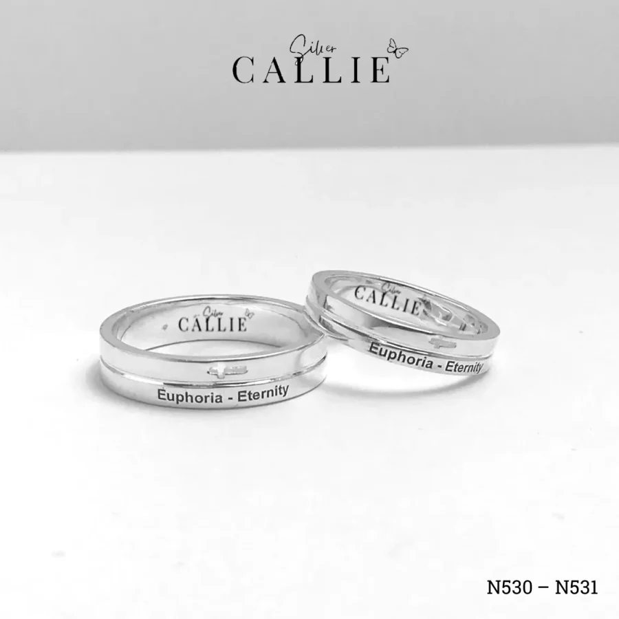 N530 - N531: Nhẫn Bạc Thiết Kế Callie Silver Thập Giá