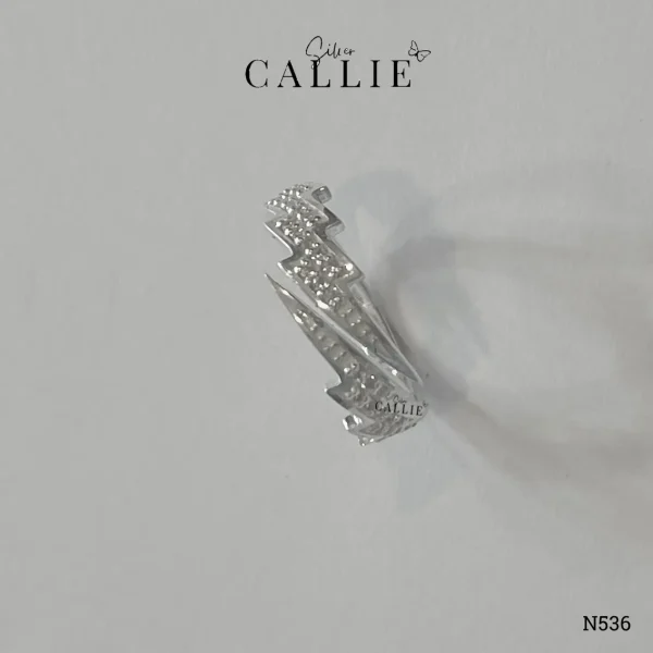 N536 - Nhẫn Bạc Thiết Kế Callie Silver Tia Sét