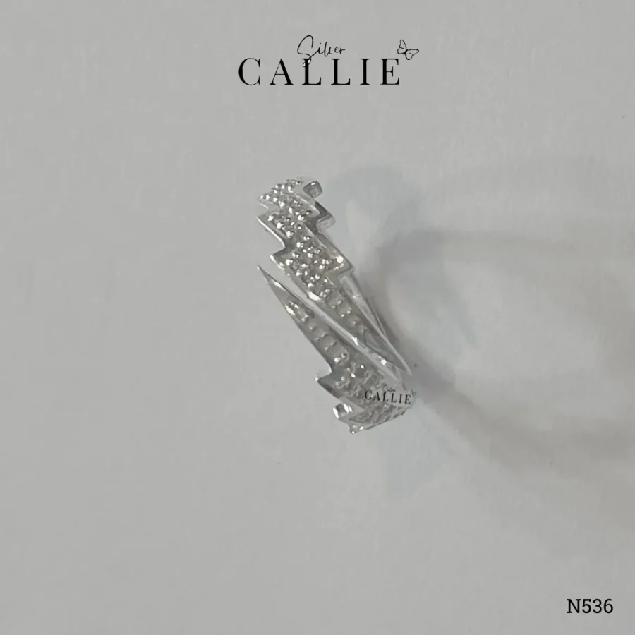 N536 - Nhẫn Bạc Thiết Kế Callie Silver Tia Sét